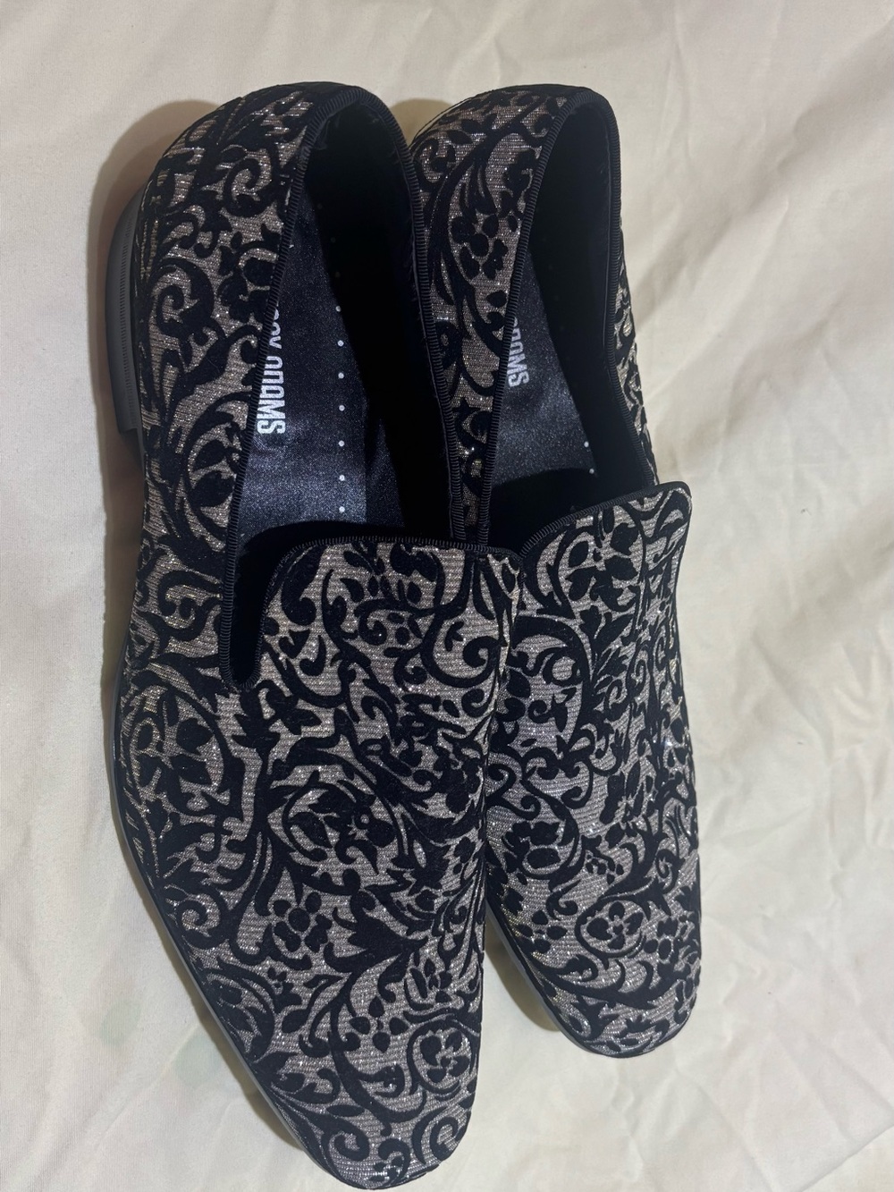 Stacy Adam’s Men’s Brocade Loafer Gold and Black Size 13 M